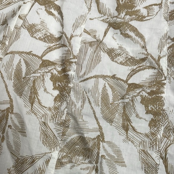 Coldwater Creek Gold Glittery Floral Foliage Ruffle Bottom MIDI Skirt size XL 18 - Picture 7 of 15